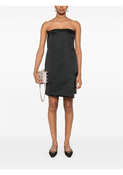 Black satin wrap mini dress Philosophy di Lorenzo Serafini - women PHILOSOPHY DI LORENZO SERAFINI | 042071350555